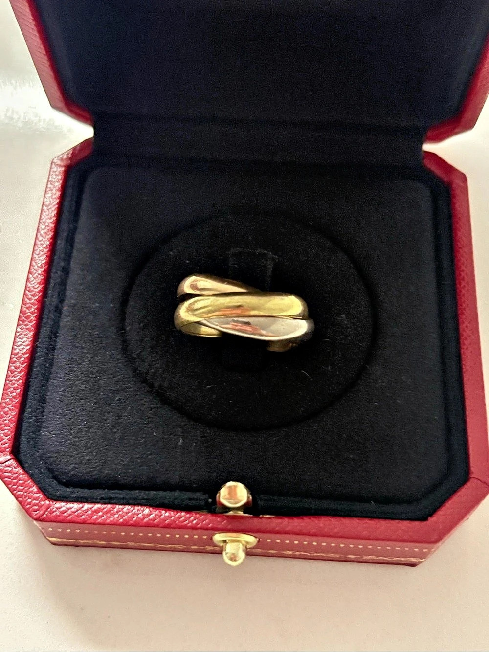 Cartier Trinity Ring, Classic Model Gold & Silver - Size 6 - Picture 3 of 5